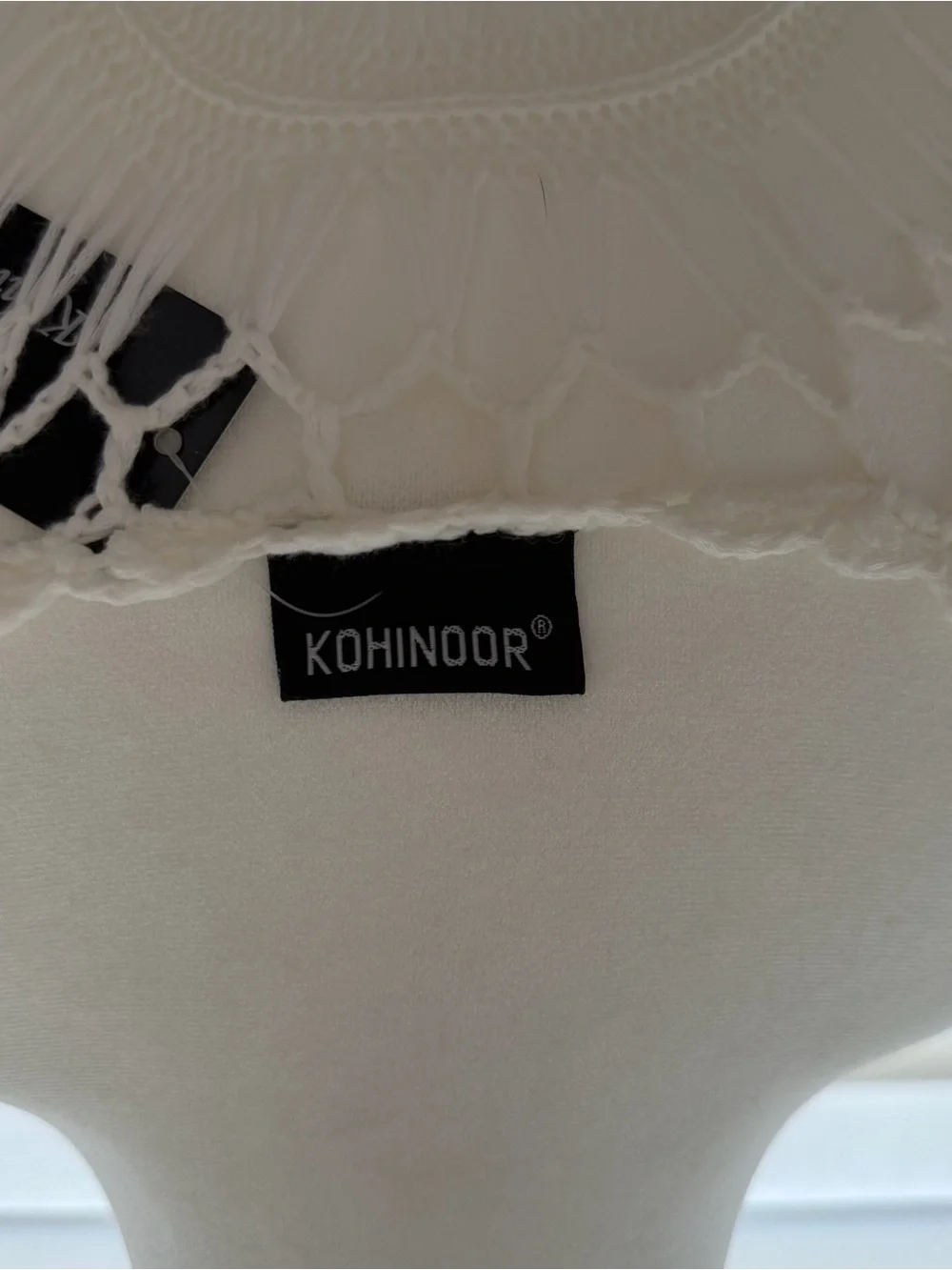 Kohinoor Fashion White Crochet Fringe Tunic / Beach Cover-Up (One Size)